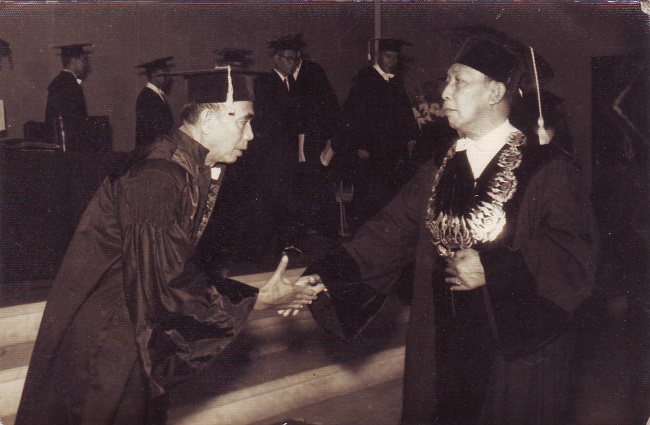 Handshake / Unhistoried archive collection. Image is from the archive of a family whose member worked in a Faculty of Law, found in Malang, circa 1970s